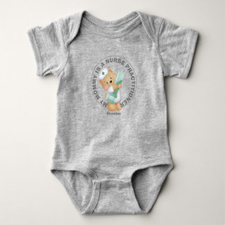 Personalised Mum is Nurse Practitioner Teddy Bear Baby Bodysuit