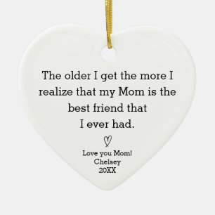 Personalised Mum Keepsake Mum Birthday Mothers Day Ceramic Tree Decoration