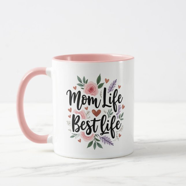 Personalised Mum Life Best Life Mug (Left)