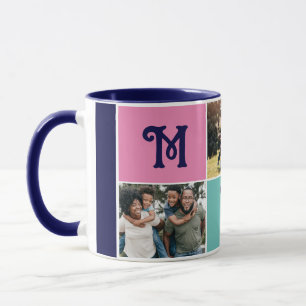 Personalised Mum Mothers Day 3 Photo Collage Mug