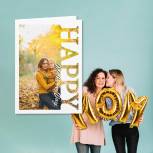 Personalised mum mum Photo Happy mothers day Card