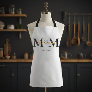 Personalised Mum Name Est Year Apron Gift