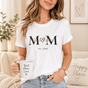 Personalised Mum Name Est Year T-Shirt Gift