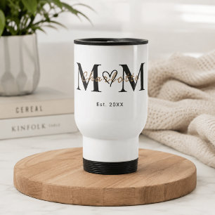 Personalised Mum Name Est Year Travel Mug