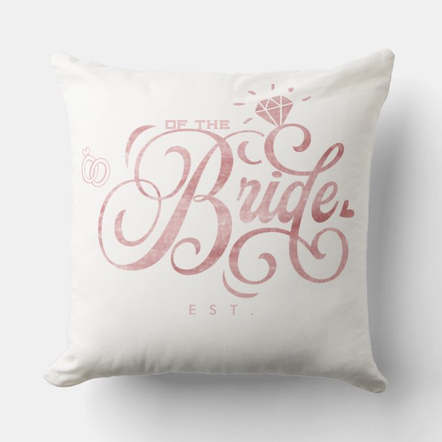 Personalised Mum of the Bride to Be Custom Year T- Cushion (Front)