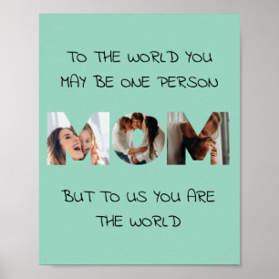 Personalised Mum Photo Quote Wall Art Print