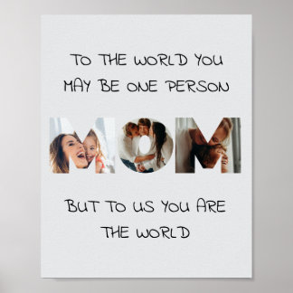 Personalised Mum Photo Quote Wall Art Print