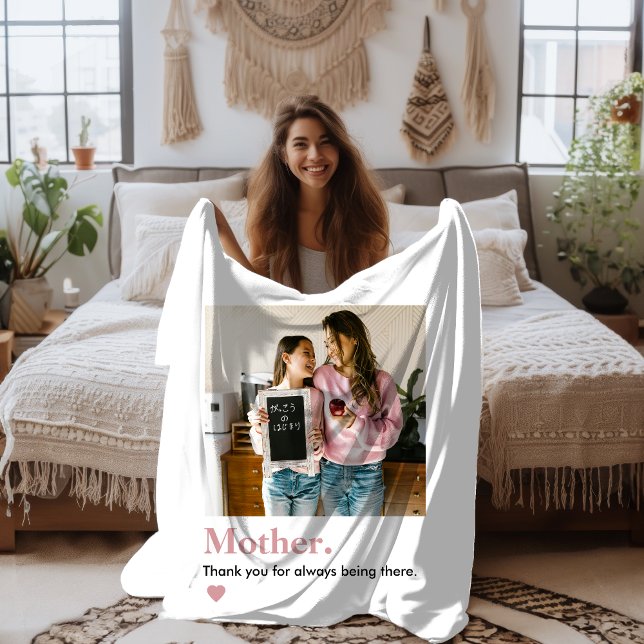 Personalised Mum Thank You Photo Sherpa Blanket (Creator Uploaded)