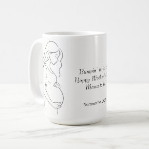 Personalised Mum-to-Be   Pregnancy Silhouette -  Coffee Mug