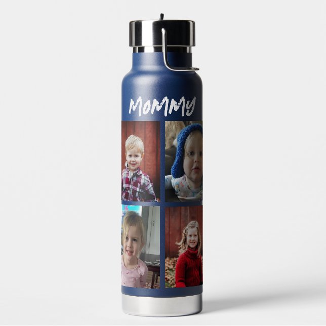 Personalised Mummy | Children's Photos Water Bottle (Left)