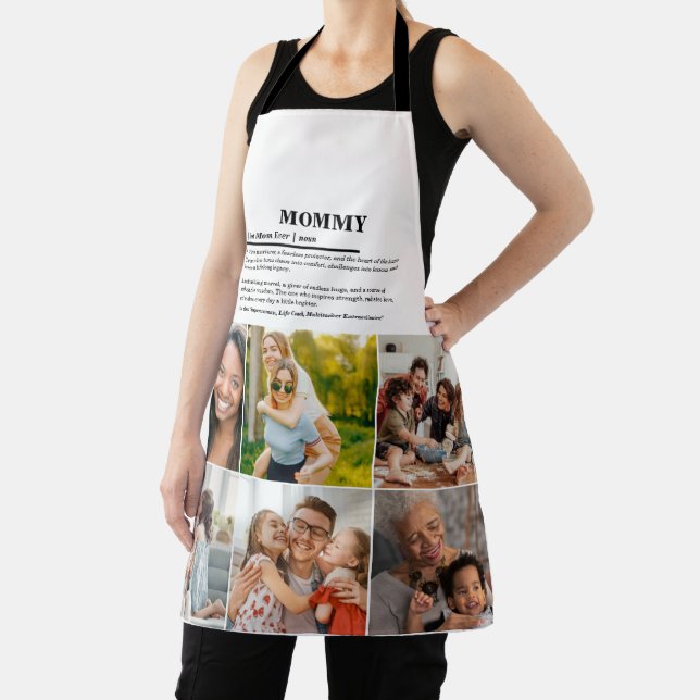 Personalised Mummy Definition 6 Photo Collage Apron (Insitu)