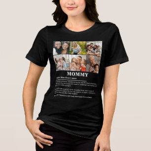 Personalised Mummy Definition 6 Photo Collage Tri-Blend Shirt