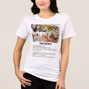 Personalised Mummy Definition 6 Photo Collage Tri-Blend Shirt