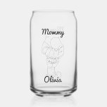 Personalised Mummy Mama Mum Gift with Kid's Name Can Glass<br><div class="desc">Personalised Mummy Glass Cup Gift,  Present for Mum Drinkware Glasses,  Fist Bump With Kid's Name,  Mother's Day From Child Husband,  Custom Mother Kids Hands Children,  New Mama and Baby's First,  Son Daughter Mum Mummy Kid,  Mothers Baby Child's Son's Daughter's,  Girlfriend Wife Christmas Madre One,  Right hand left Birthday Anniversary</div>