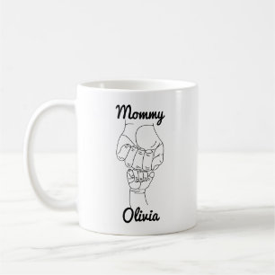 Personalised Mummy Mama Mum Gift with Kid's Name Coffee Mug