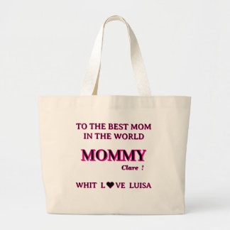 Personalised Mummy mum Script  Large Tote Bag