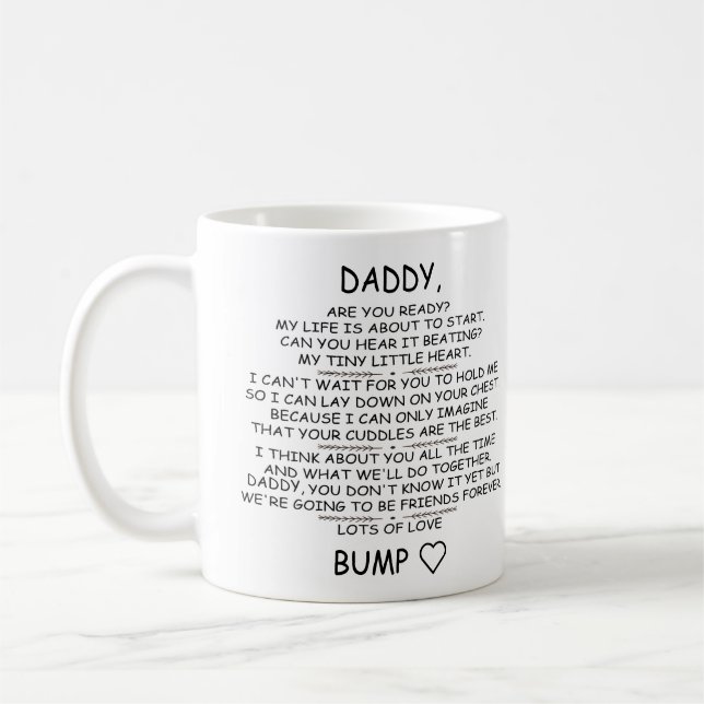 Personalised Mummy To Be from Baby Bump  Two-Tone  Coffee Mug (Left)