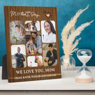Personalised Mum's Day Gift: 7-Photo Collage  Plaque