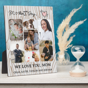 Personalised Mum's Day Gift: 7-Photo Collage  Plaque