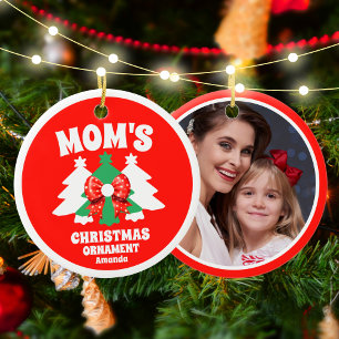 Personalised Mum's Photo Christmas Tree Ornament