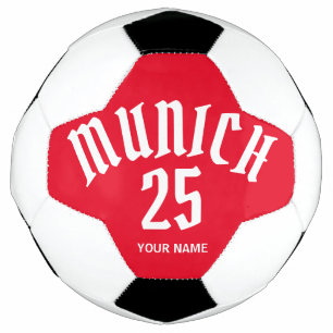 Personalised Munich Red Number And Name Football