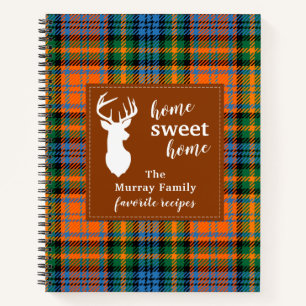 Personalised Murray Tartan Family Recipe Plaid Notebook