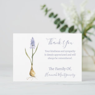 Personalised Muscari Sympathy Thank You Cards