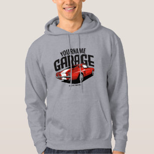 Personalised Muscle Car 1967 Red Fastback Garage  Hoodie