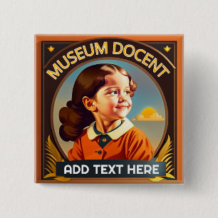 Personalised Museum Docent Button