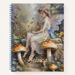 Personalised Mushroom Fairy journal notebook