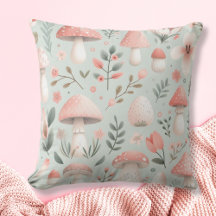Personalised Mushroom Throw Pillow