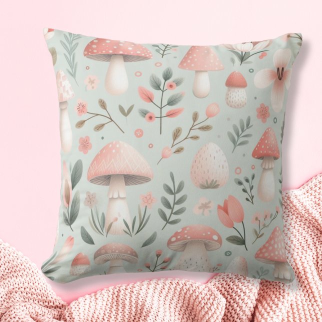 Personalised Mushroom Throw Pillow (Creator Uploaded)