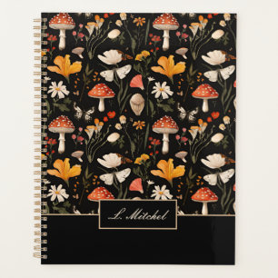 Personalised Mushrooms and Flowers Cottagecore Planner