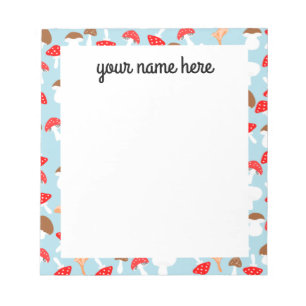 Personalised Mushrooms Notepad