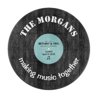 Personalised Music Album Retro Design Cutting Board