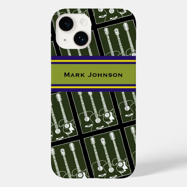 personalised music guitar pattern Case-Mate iPhone case (Back)