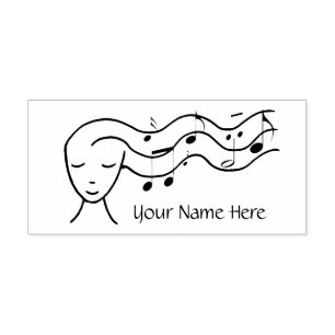 personalised music logo self-inking stamp