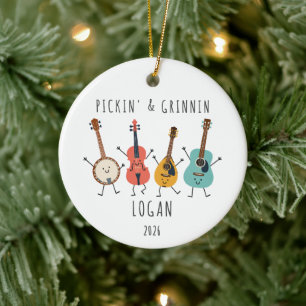 Personalised Music Lover Christmas Ornament