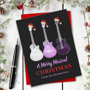 Personalised Music Lovers Christmas  Holiday Postcard