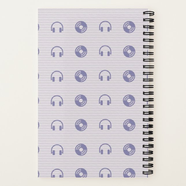 Personalised Music Lovers' Spiral Notebook (Back)