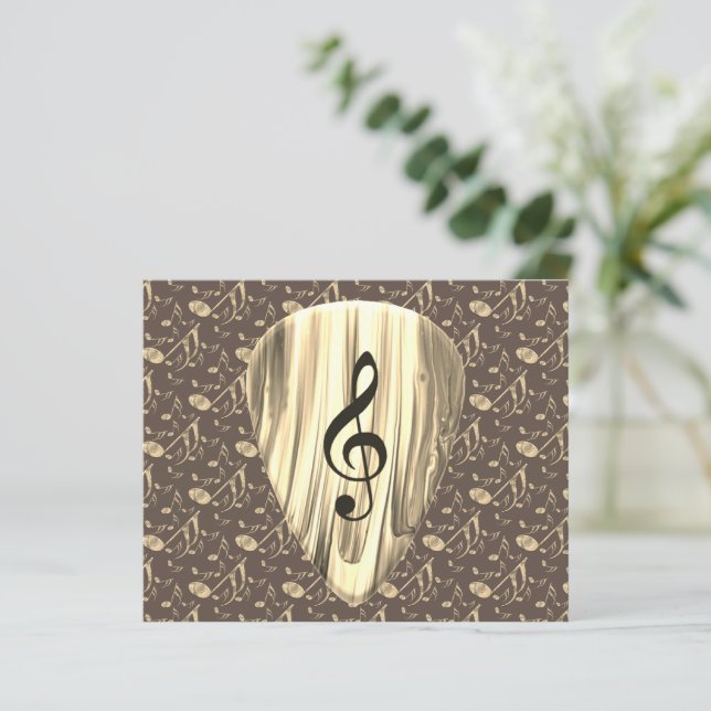 Personalised Music Note Guitar Pick  (Standing Front)