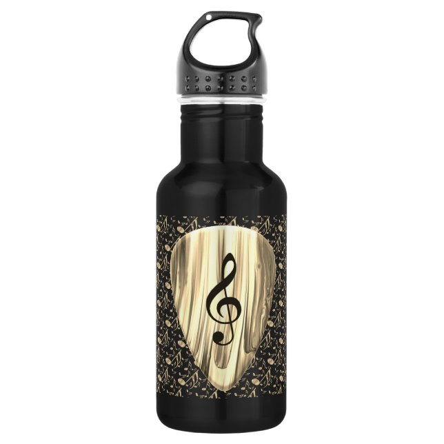 Personalised Music Note Guitar Pick  532 Ml Water Bottle (Front)