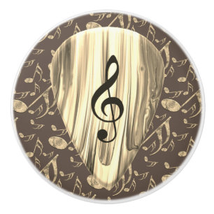 Personalised Music Note Guitar Pick  Ceramic Knob