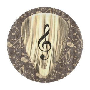 Personalised Music Note Guitar Pick  Cutting Board
