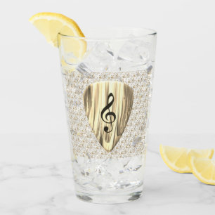 Personalised Music Note Guitar Pick  Glass