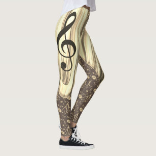 Personalised Music Note Guitar Pick  Leggings