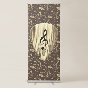 Personalised Music Note Guitar Pick Retractable Banner