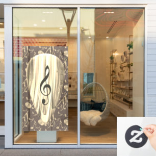 Personalised Music Note Guitar Pick Window Cling