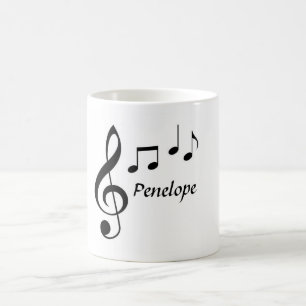 Personalised Music Note Mug