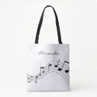 Personalised music notes on a chic white backdrop